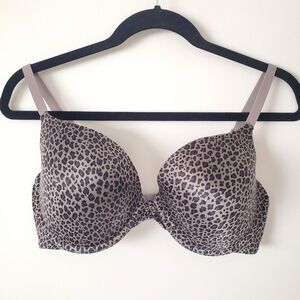 Maidenform Black & Silver Leopard Bra - Size 38D